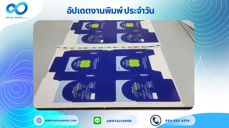 อัปเดตงานพิมพ์เลย์เดี่ยว วันที่ 17 มิ.ย 68 กล่องใส่แผ่นปะสิว ใช้กระดาษอาร์ตการ์ด 270 แกรม ขนาด 18 x 12.5 นิ้ว เคลือบด้าน