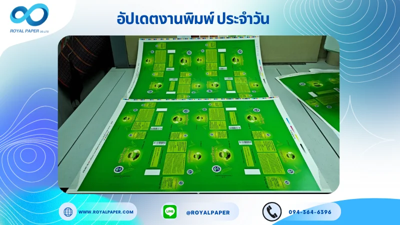 อัปเดตงานพิมพ์เลย์เดี่ยว วันที่ 17 ก.ค 68 กล่องใส่ชา ใช้กระดาษอาร์ตการ์ด 350 แกรม เคลือบเงา ขนาด 25 X 18 นิ้ว พิมพ์ด้วยระบบ OFFSET 4 สี