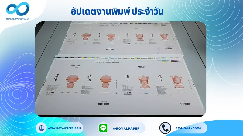 อัปเดตงานพิมพ์เลย์เดี่ยว วันที่ 30 ก.ค 68 กล่องใส่ตุ๊กตา ใช้กระดาษอาร์ตการ์ด 350 แกรม เคลือบด้าน สปอตยูวี ขนาด 25 X 18 นิ้ว พิมพ์ด้วยระบบ OFFSET 4 สี