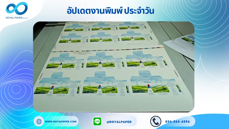 อัปเดตงานพิมพ์เลย์เดี่ยว วันที่ 15 ก.ย. 68 กล่องเซรั่ม ใช้กระดาษอาร์ตการ์ด 350 แกรม เคลือบเงา ขนาด 25 X 18 นิ้ว พิมพ์ด้วยระบบ OFFSET 4 สี