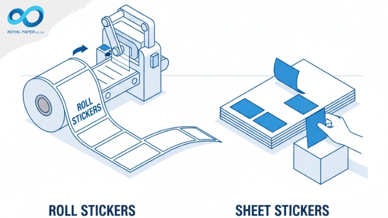 เปรียบเทียบการติดฉลากด้วยเครื่องติดสติ๊กเกอร์ม้วน (Roll Sticker) อัตโนมัติ กับการลอกสติ๊กเกอร์แบบแผ่นด้วยมือ