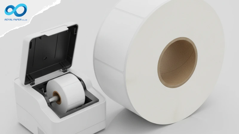 ข้อผิดพลาดเมื่อสั่งขนาดแกนสติ๊กเกอร์ม้วน (Core ID) และ OD ใหญ่เกินสเปก ทำให้ใส่ในเครื่องพิมพ์ Desktop ไม่ได้